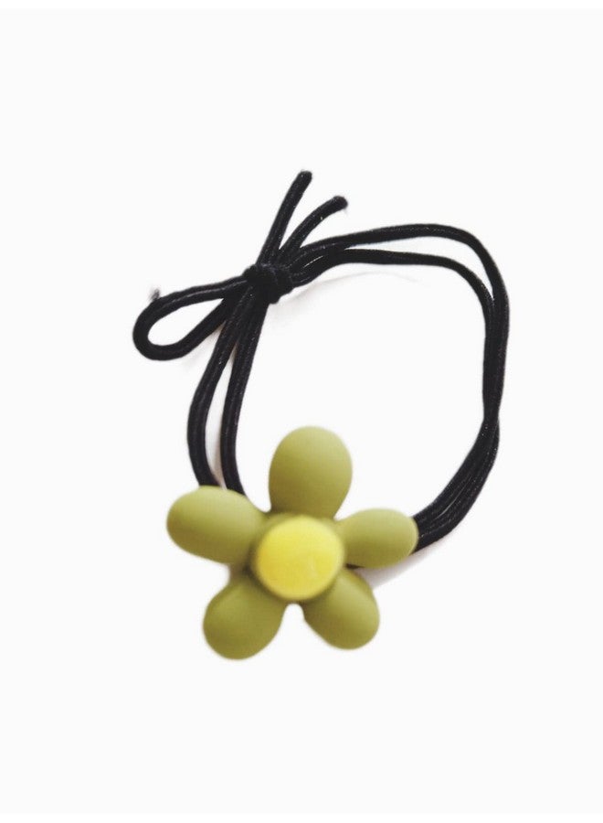 IBDA Colourful Petals Rubber Bands with Knots in Pink, Orange,Yellow, Red, Green, Pack of 05 - Image 3