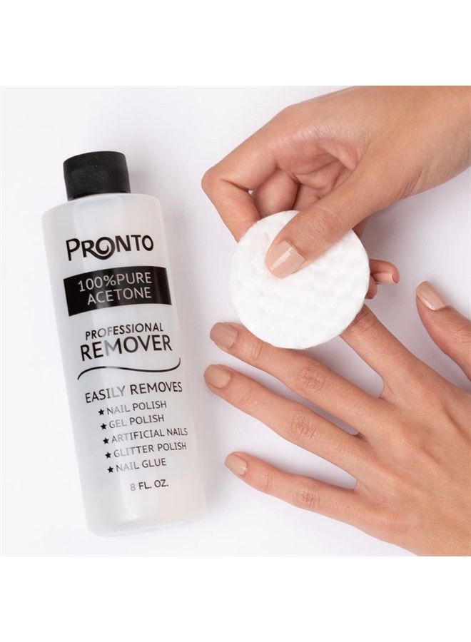 PRONTO 100% Acetone Gel Nail Polish Remover - Gel Polish Remover for Nails | Acetone Nail Polish Remover & Gel Remover For Nails for Removal of Glue, Gel, Acrylic & Dip | Gel Nail Remover, 8 Fl oz - Image 5