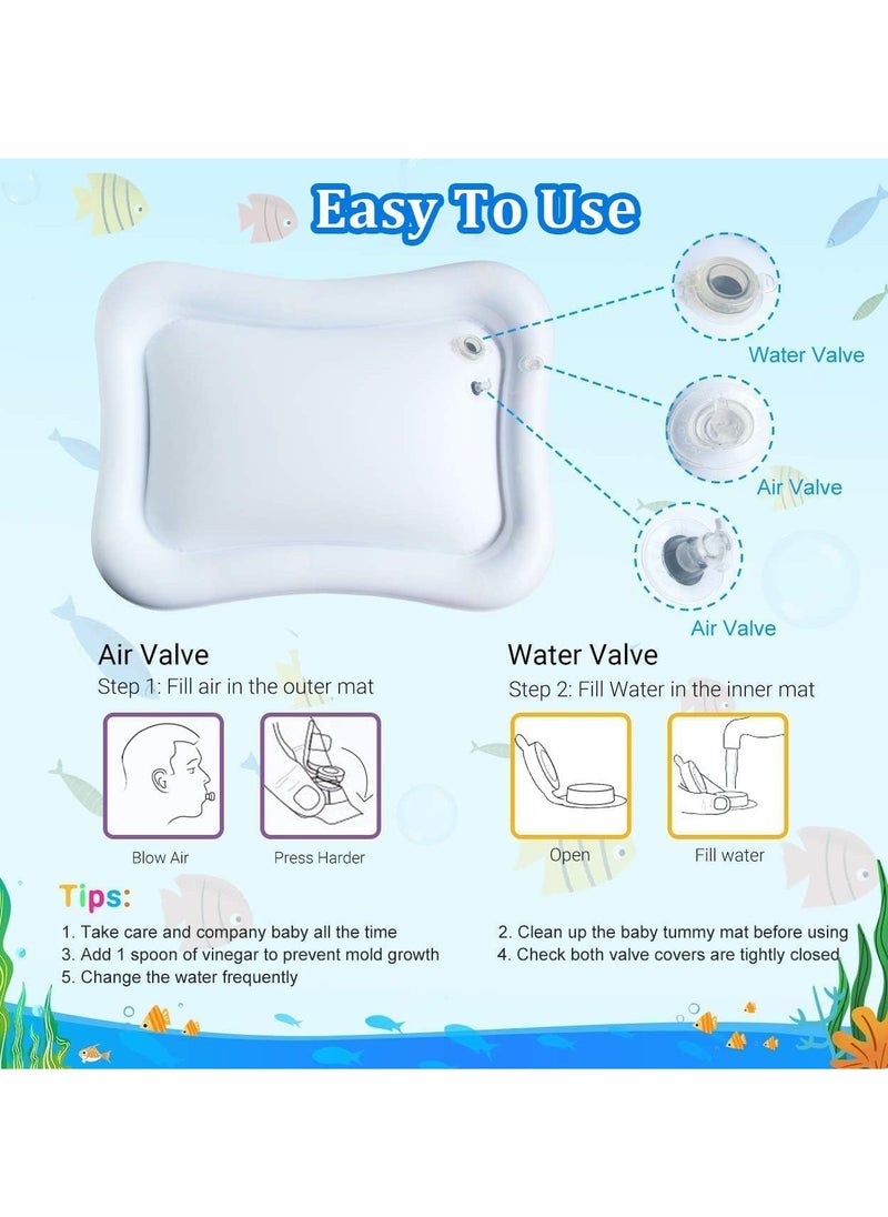 Generic - Cat Water Sensory Play Mat, Thickened Water Sensor Play Mat, Interactive Cat Toy for Indoor Cats with A Pump, Water Sensor Mat for Kids Cool Comfort Inflatable Tummy Time Water Mat - Image 1