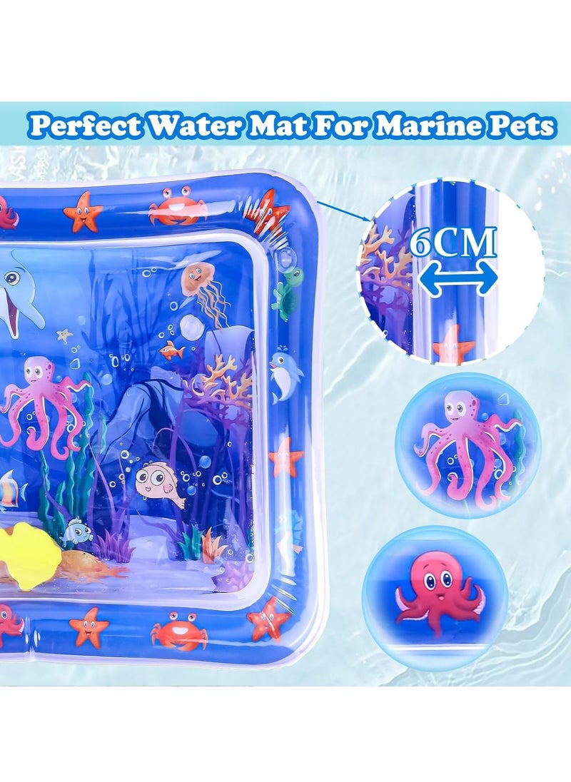 Generic - Cat Water Sensory Play Mat, Thickened Water Sensor Play Mat, Interactive Cat Toy for Indoor Cats with A Pump, Water Sensor Mat for Kids Cool Comfort Inflatable Tummy Time Water Mat - Image 1