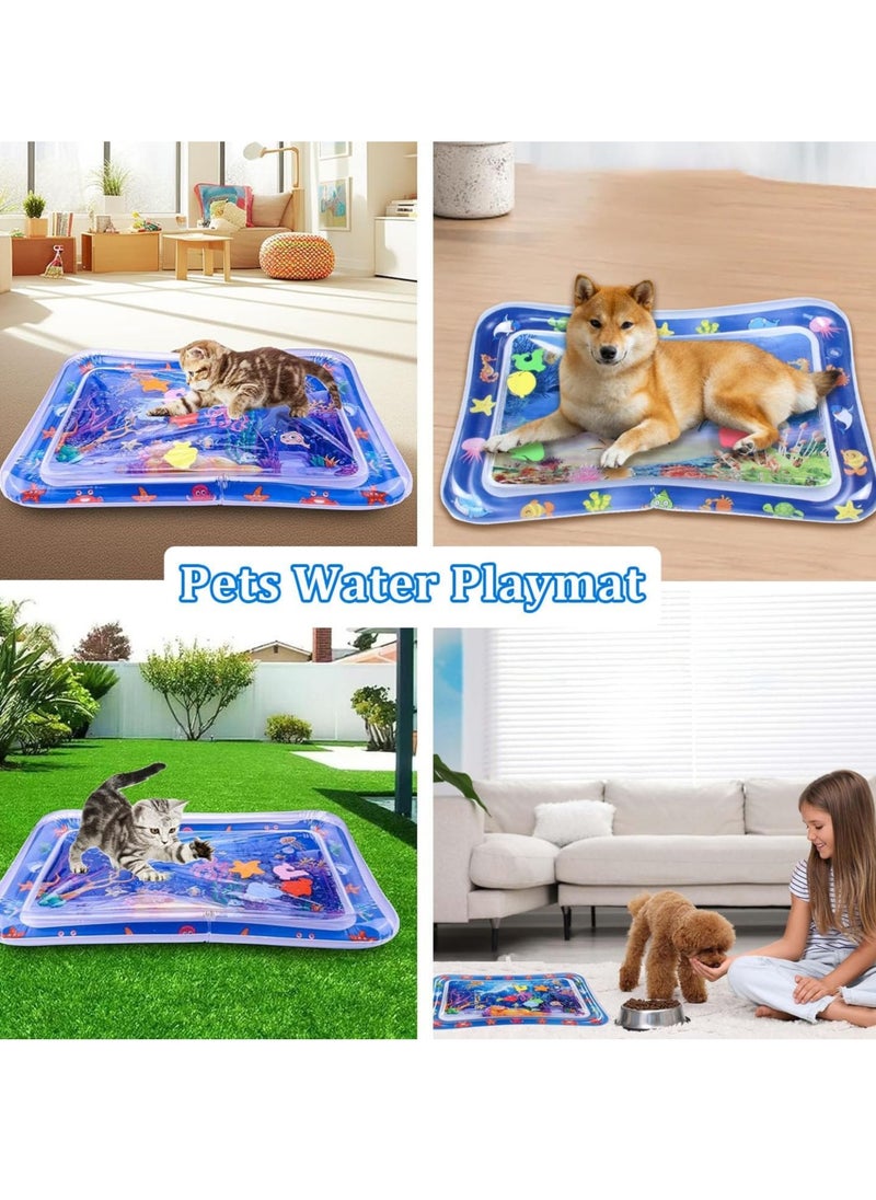 Generic - Cat Water Sensory Play Mat, Thickened Water Sensor Play Mat, Interactive Cat Toy for Indoor Cats with A Pump, Water Sensor Mat for Kids Cool Comfort Inflatable Tummy Time Water Mat - Image 1