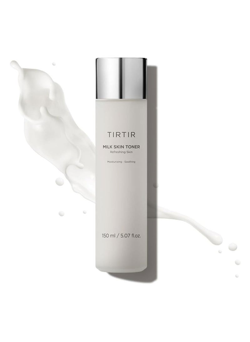 TIRTIR TIRTIR Milk Skin Rice Toner Light Instant Hydration with 4% Niacinamide, Pantenol, Lightweight, Pore-Tightening, Vegan, Acne-Prone, Oily Skin, Fungal Acne Safe, Korean Skin Care (150ML / 5.07 Fl Oz)  - Image 1