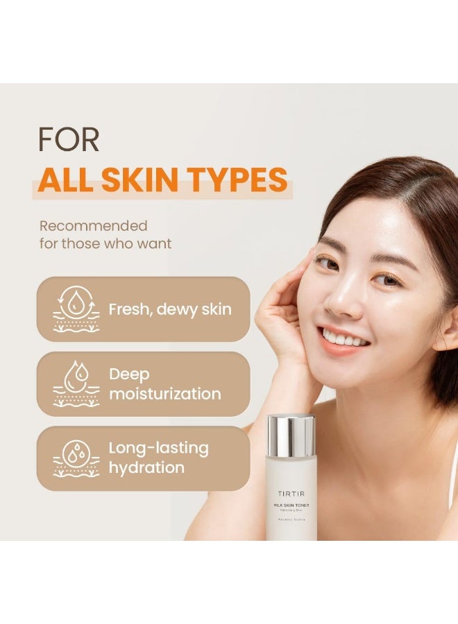 TIRTIR TIRTIR Milk Skin Rice Toner Light Instant Hydration with 4% Niacinamide, Pantenol, Lightweight, Pore-Tightening, Vegan, Acne-Prone, Oily Skin, Fungal Acne Safe, Korean Skin Care (150ML / 5.07 Fl Oz)  - Image 5