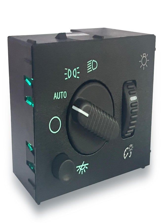 RLP مفتاح تحكم في إضاءة المصابيح الأمامية RLP، متوافق مع سيارات كاديلاك إسكاليد، وشيفروليه أفالانش، وسيلفرادو 1500، و2500، و3500، وسوبربان، وتاهو، وجي إم سي سييرا، ويوكون موديلات 2003-2006. بديل للرقم 19381535 - ضوء أخضر - Image 2