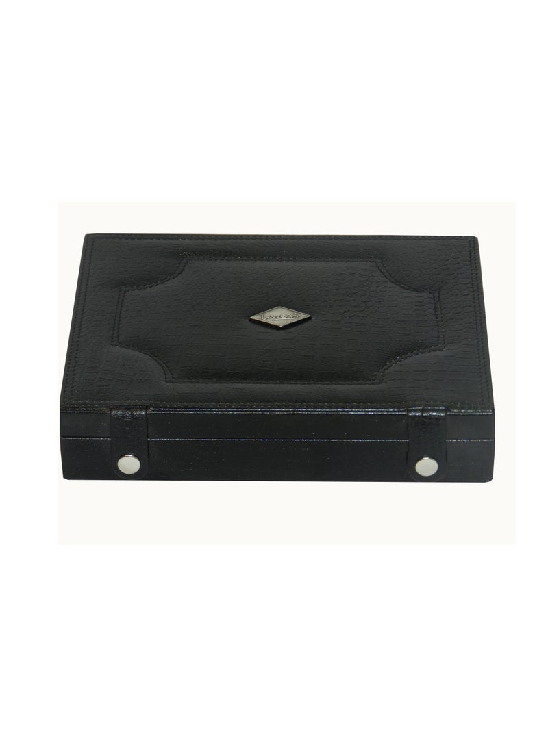 LAVERI LEATHER Laveri Cufflink Storage Display Box with Ring Holder Showcase for Store Display, Jewelry Show & Home ~ Jewelry Tray Organizer  - Image 5