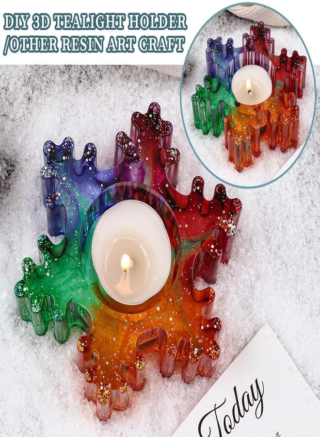 Wehous Christmas Resin Molds, 2PCS Snowflake Tree Candle Holder Silicone Resin Mold, 3D Christmas Epoxy Casting Mold, DIY Tealight Votive Jewelry Trinket Holder for Table Centerpiece Home Decoration - Image 4