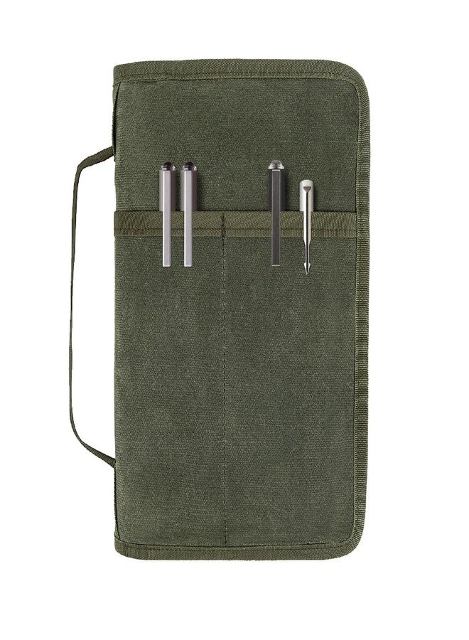 Hagsfire Zipper A5 Notebook Journal Planner Sketchbook Cover, Water Resistant Waxed Canvas Pocket Pocket Field Notes Cover for Journal Notebook Password Planner Book with Pen Loop (8.6"x6.9") (Olive) - Image 1