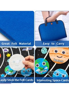 Y&D SYOSI Outer Space Travel Felt Story Set Board, Portable Board Solar System, Universe Storytelling Planets, Toddler Galaxy Theme Preschool Early Learning Interactive Play Kit (1 Set)  - Image 5