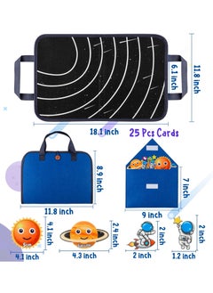 Y&D SYOSI Outer Space Travel Felt Story Set Board, Portable Board Solar System, Universe Storytelling Planets, Toddler Galaxy Theme Preschool Early Learning Interactive Play Kit (1 Set)  - Image 3