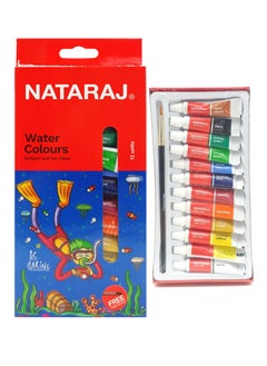 NATARAJ 12-Piece Watercolour Tubes With Brush  - Image 1