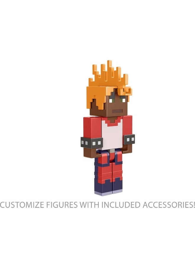 Mattel Games Minecraft Creator Series Wrist Spikes Figure, Collectible Building Toy, 3.25-inch Action Figure with Accessories, Gift for Ages 6 Years & Older  - Image 1