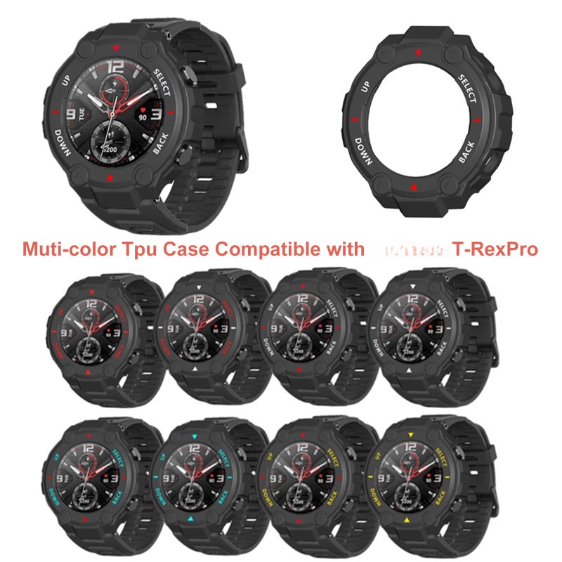 Soft TPU Case Cover Replacement for Huami Amazfit T-Rex Pro Smart Watch Protective Shell Frame Protector - Image 4