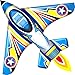 SGftre Airplane Kite for Kids and Adults Easy to Fly with Durable Fiberglass Frame Outdoor Fun Sports Plane Kite with Handle and Line Good Flying Fighter PlaneBlue - Image 3