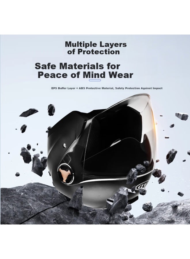 Ad New National Standard 3c Certified Electric Bicycle Helmet For Men And Women, All-season Universal Safety Helmet For E-bikes, Summer Sun Protection Breathable Lightweight Riding Half Helmet With Dual Visor 886 Squirrel Gray - Image 2