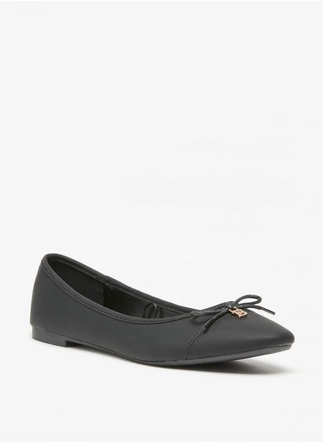 Flora Bella By Shoexpress - Women's Bow Accent Slip-On Round Toe Ballerina Shoes - Image 1