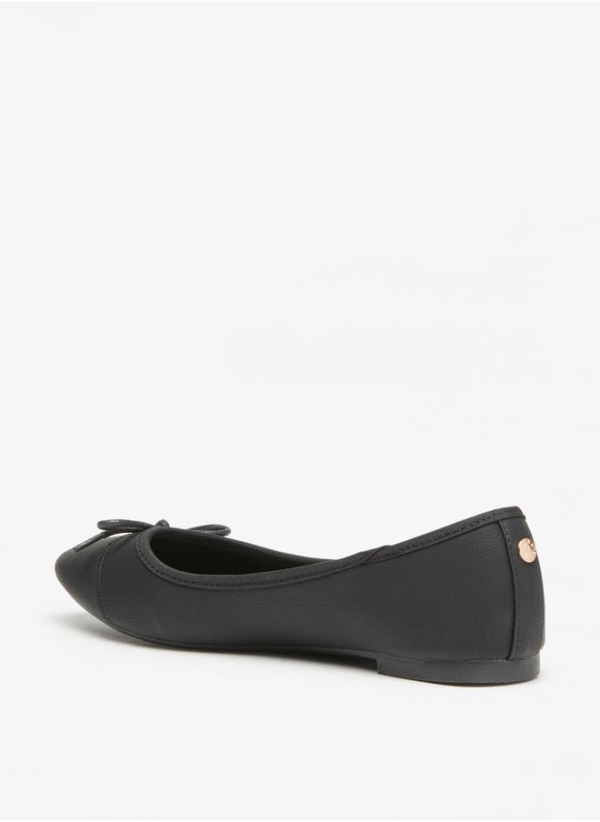 Flora Bella By Shoexpress - Women's Bow Accent Slip-On Round Toe Ballerina Shoes - Image 1