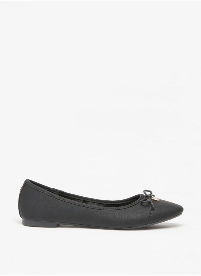 Flora Bella By Shoexpress - Women's Bow Accent Slip-On Round Toe Ballerina Shoes - Image 1