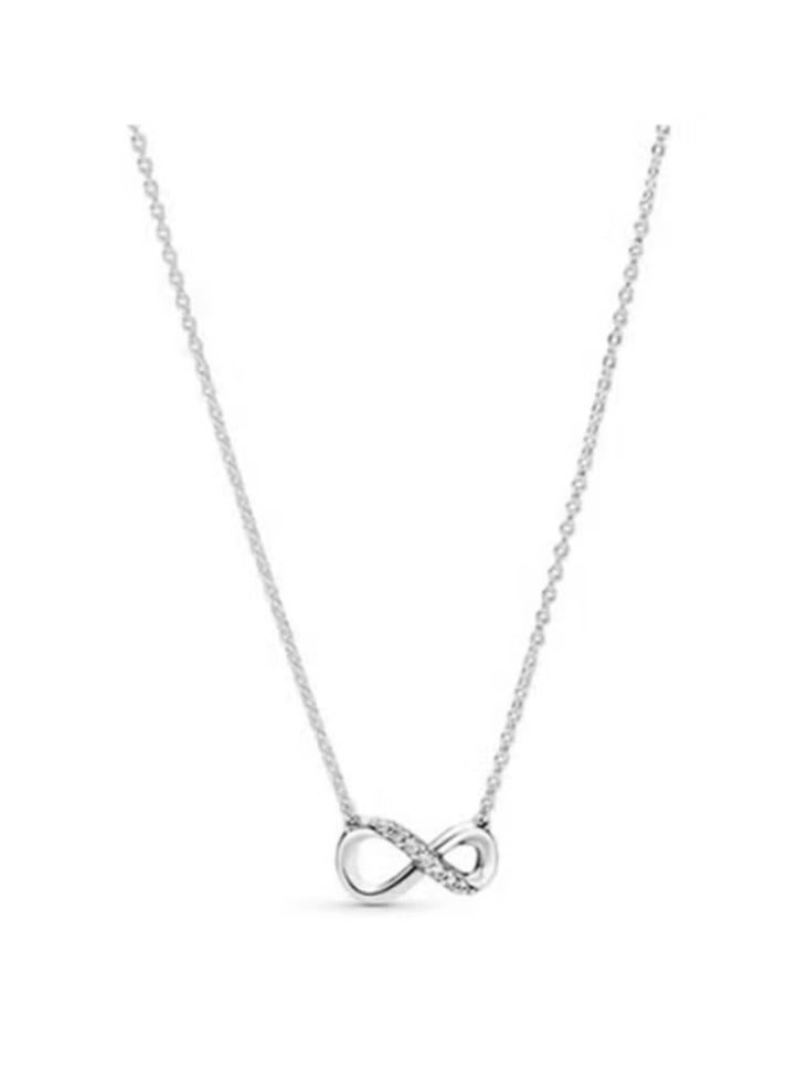 تشوميل قلادة موبيوس الحب الأبدي من الفضة 925 للنساء