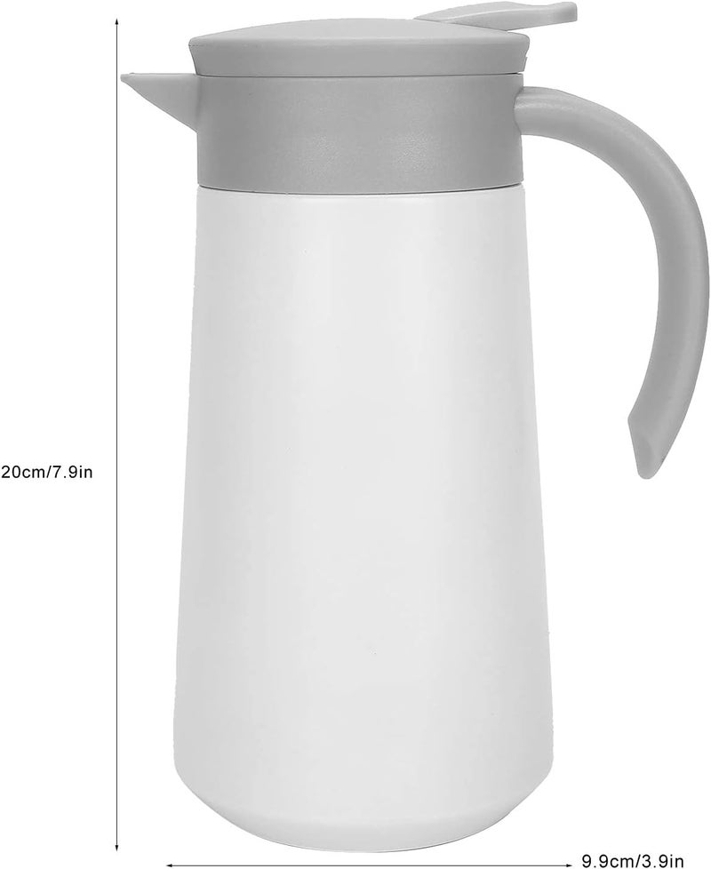 comfrt 800ml Thermal Coffee Carafe, Stainless Steel Double Wall Insulated Vacuum Coffee Tea Milk Jug for Home Office Restaurant - Image 2