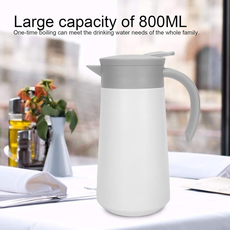 comfrt 800ml Thermal Coffee Carafe, Stainless Steel Double Wall Insulated Vacuum Coffee Tea Milk Jug for Home Office Restaurant - Image 4
