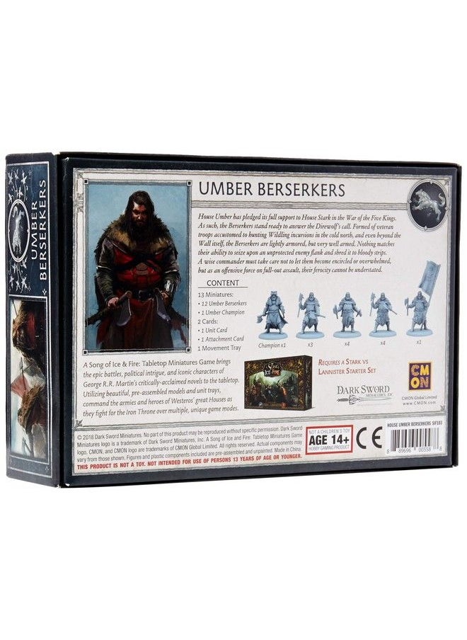 CMON - A Song Of Ice And Fire Tabletop Miniatures Game Umber Berserkers Unit Box ; Strategy Game For Teens And Adults ; Ages 14+ ; 2+ Players ; Average Playtime 4560 Minutes ; Made - Image 1