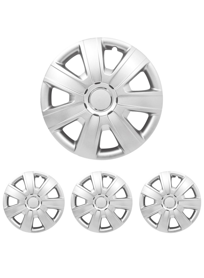 Pistol Wheel Cover Kit14 Inch Hubcaps Set of 4PC Automotive Wheel Cap with Universal Fit - Pistol Silver Colour High Quality WJ-5076-A-14 - Image 1
