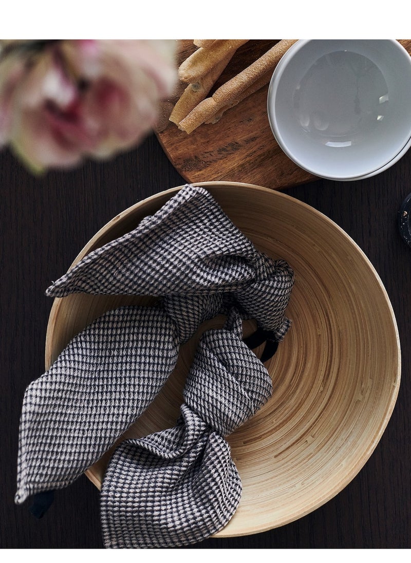 LOFT BAMBOU BOWL,SET OF 2,D29.5XH10CMS,WHITEandNATURAL-154103B  - Image 3