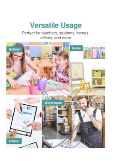 Y&D Dry-Erase Pockets, Clear Reusable Plastic Sleeves Assorted Colors Special Design Waterproof Pocket for Classroom, School, Office, Home Teachers, Students, Home, Offices and More  - Image 5