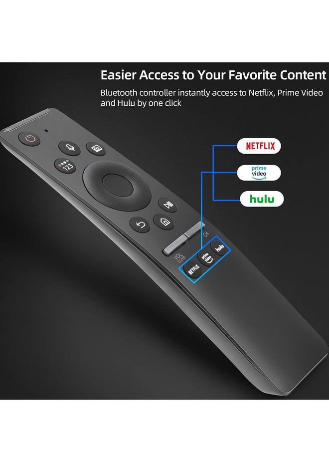 HuHa Universal Voice Remote Control for Samsung Smart TV LED QLED 4K 8K UHD Crystal Frame HDR Curved Smart TVs, with Shortcut Buttons for Netflix, Prime Video, - Image 3