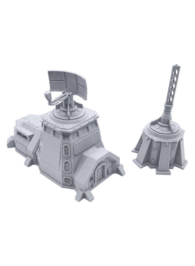 EnderToys Armored Barracks Set by Terrain4Print, 3D Printed Tabletop RPG Scenery and Wargame Terrain 28mm Miniatures, Grey - Image 1