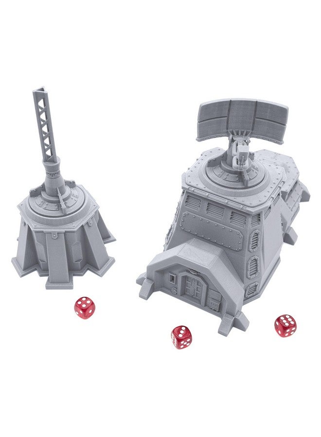 EnderToys Armored Barracks Set by Terrain4Print, 3D Printed Tabletop RPG Scenery and Wargame Terrain 28mm Miniatures, Grey - Image 2