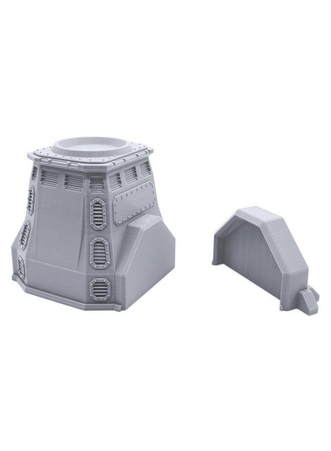 EnderToys Armored Barracks Set by Terrain4Print, 3D Printed Tabletop RPG Scenery and Wargame Terrain 28mm Miniatures, Grey - Image 5