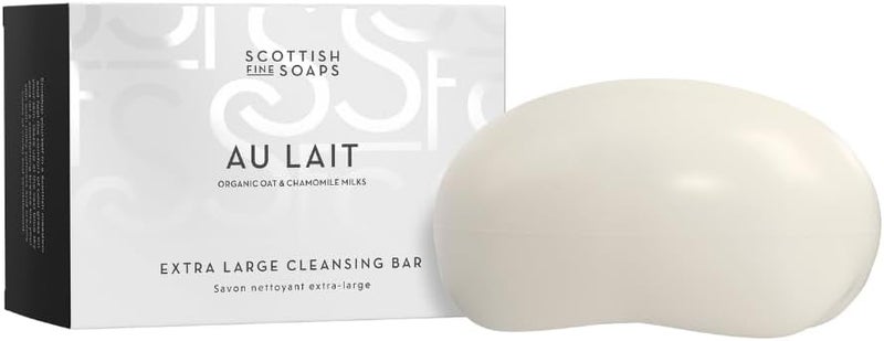 Scottish Fine Soaps Au Lait Cleansing Bar 300g Extra Large Nourishing TripleMilled Soap Bar with Milk Extracts and Shea Butter - Image 1