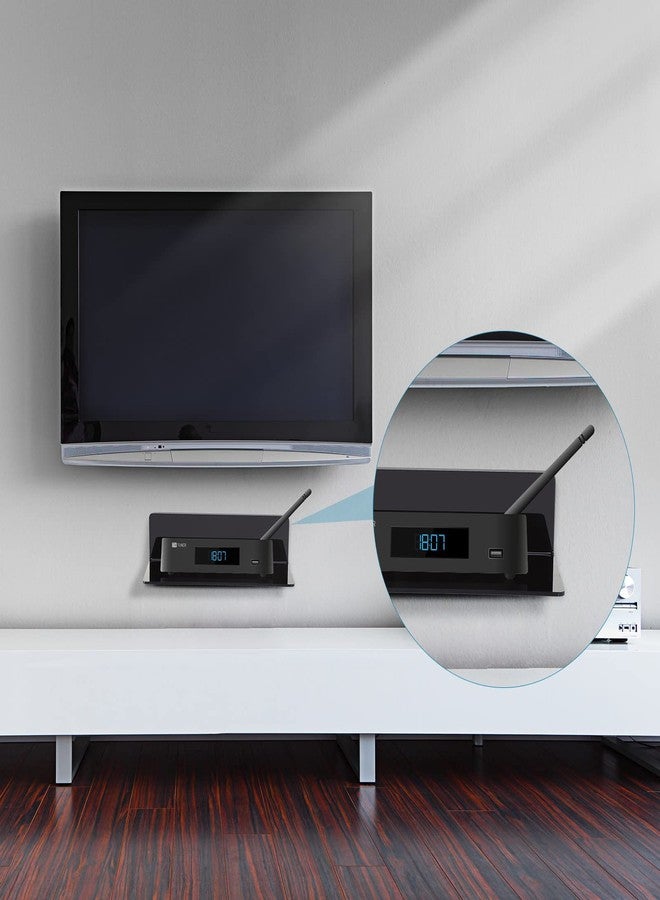 Maitys 8 Pcs Acrylic Floating Shelves 9 Inches Adhesive Wall Mounted Shelves No Drill Hanging Acrylic Wall Display for Living Room Bathroom Bedroom Kitchen Office(Black) - Image 4