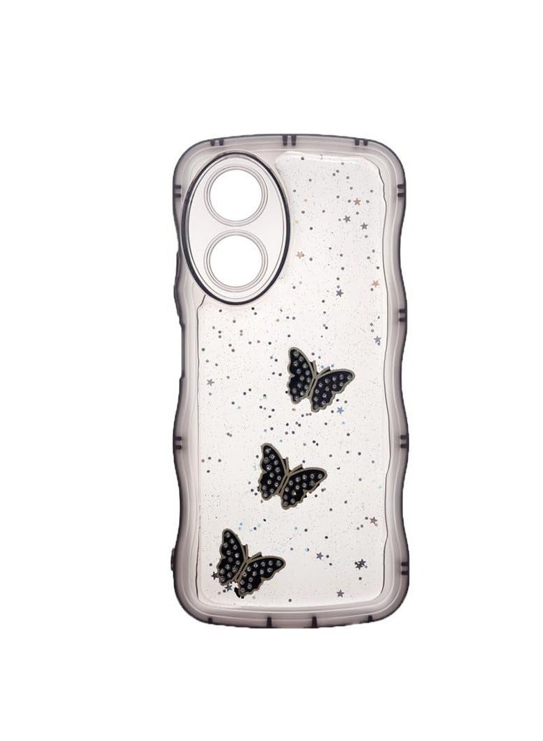Plastic Back Cover For Oppo A58 4G, Black Cfs-Farasha-11-125 - Image 1