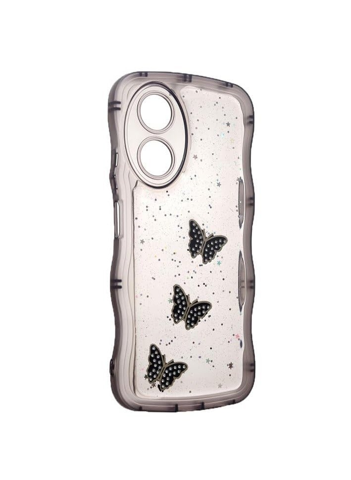 Plastic Back Cover For Oppo A58 4G, Black Cfs-Farasha-11-125 - Image 2