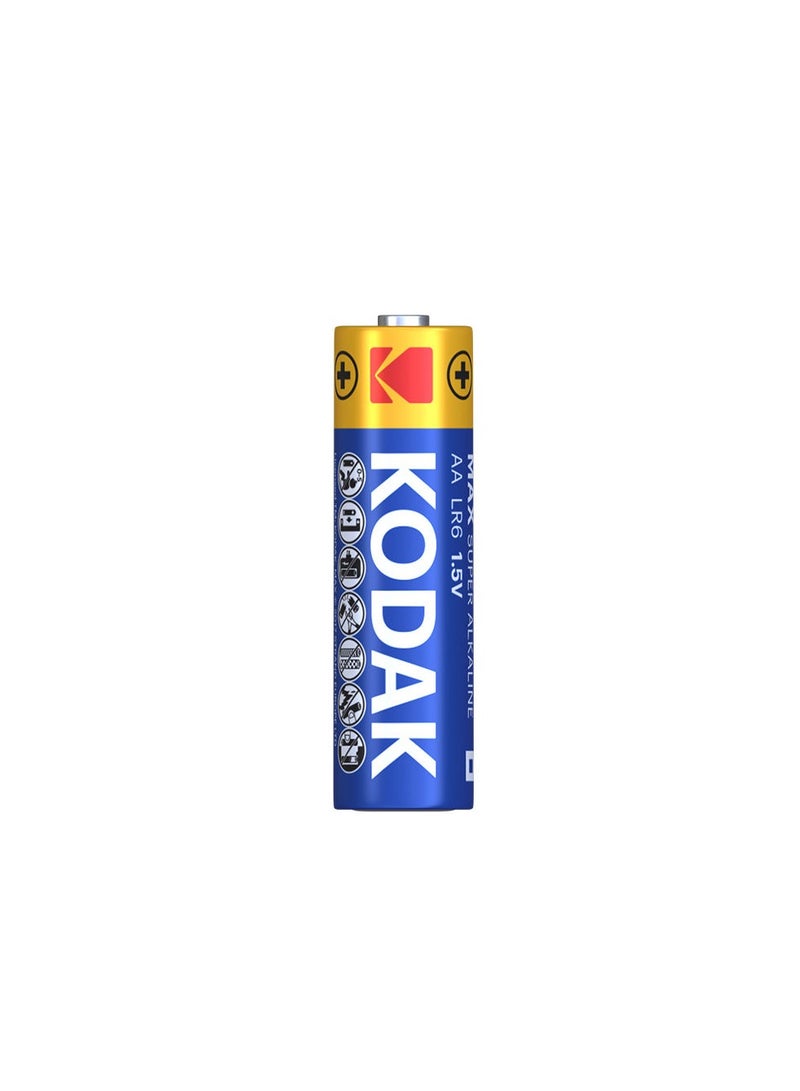 كوداك Kodak AAx2 MAX Super 1.5V Alkaline Batteries - 5 Cards (10 Batteries) - Image 2