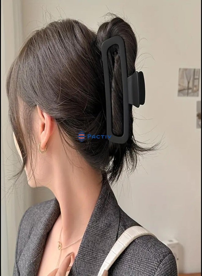 باكتيف مجموعة مشابك شعر باكتيف العصرية المكونة من 3 قطع، بلون موحد غير لامع، بتصميم مستطيل كبير، مناسبة للنساء والفتيات. - Image 5