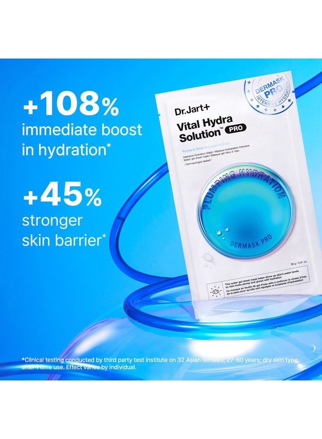 Dr.Jart+ Dermask Vital Hydra Solution Glow Korean Face Mask with Hyaluronic Acid for Glass Skin | Sheet Mask | Korean Skin Care | Travel Size, 1 Pack - Image 2