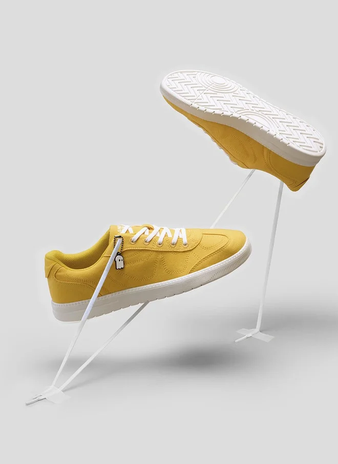 The Souled Store  The Souled Store Yellow Lace-Up Sneakers for Men  | Best Price UAE