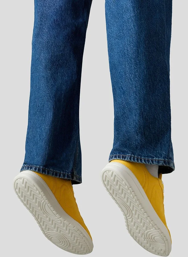 The Souled Store  The Souled Store Yellow Lace-Up Sneakers for Men  | Best Price UAE