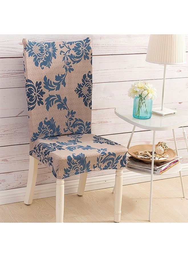 Design Dining Chair Covers In Beige Blue
