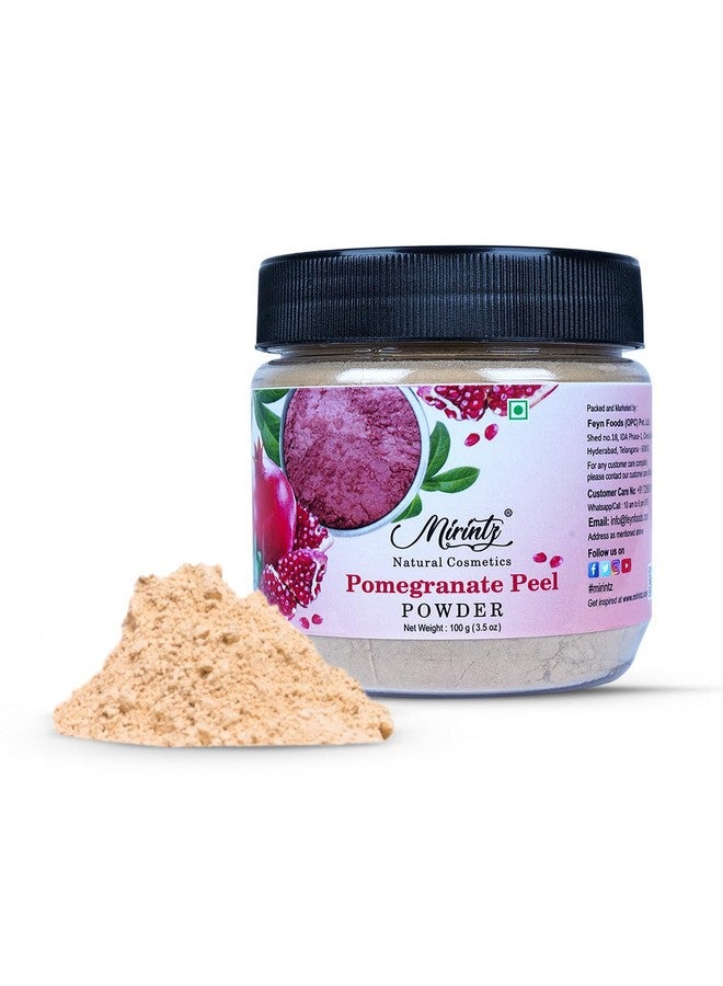 Mirintz 100% Natural Pomegranate Powder |(100 gms) Anaar Peel Powder for Face & Skin| Dried Pomegranate (Punica Granatum) Powder for Youthful Skin| Face Care for Men & Women| Natural Skin Care Products - Image 1