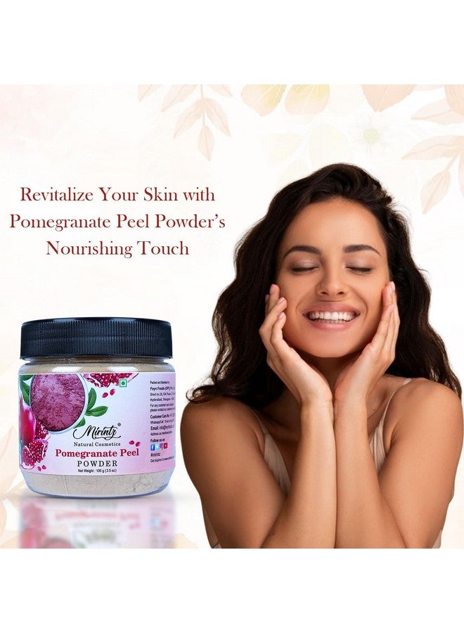 Mirintz 100% Natural Pomegranate Powder |(100 gms) Anaar Peel Powder for Face & Skin| Dried Pomegranate (Punica Granatum) Powder for Youthful Skin| Face Care for Men & Women| Natural Skin Care Products - Image 2