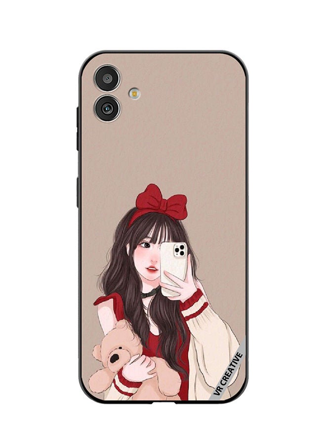 VR CREATIVE Protective Case Cover For Samsung Galaxy M13 5G Girl Holding Teddy Design Multicolour - Image 1