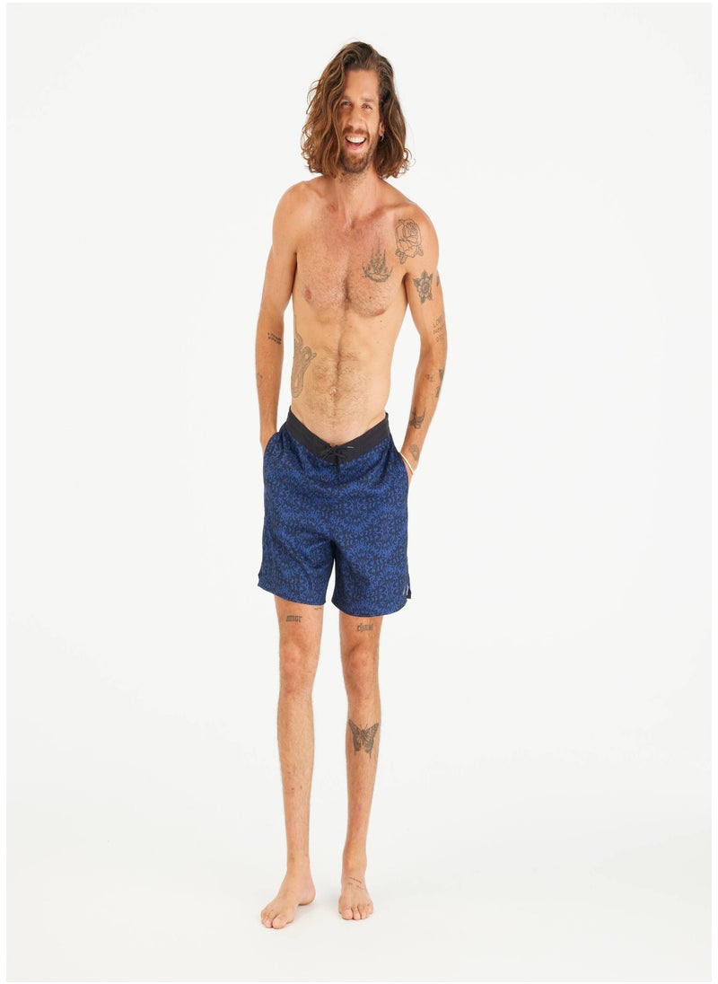 OLAIAN OLAIAN by DECATHLON, Men’s Swim Shorts Surf 100 18_QUOTE2_ Long - Strdarknight Dark Blue  - Image 1