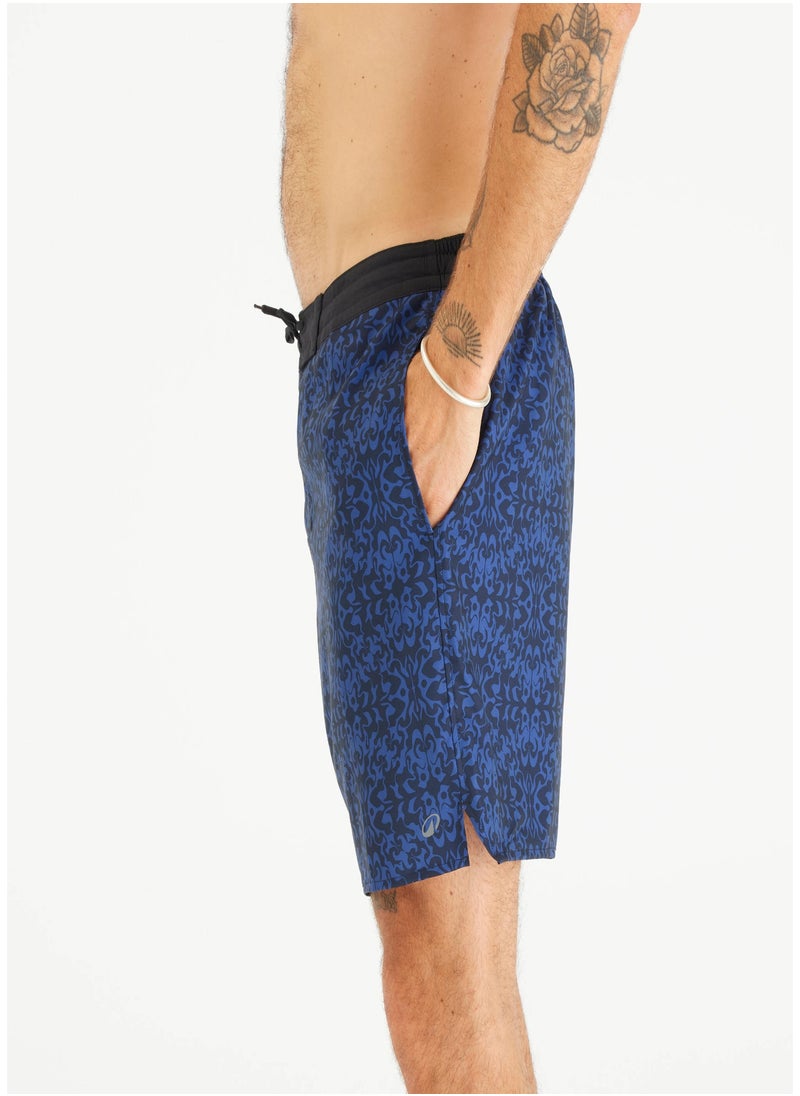 OLAIAN OLAIAN by DECATHLON, Men’s Swim Shorts Surf 100 18_QUOTE2_ Long - Strdarknight Dark Blue  - Image 2