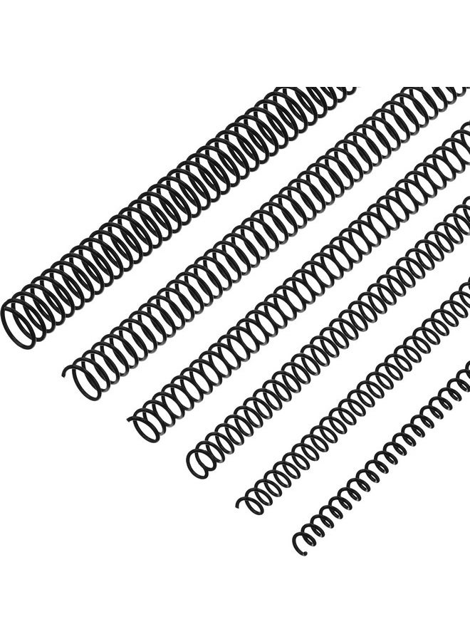 Leinuosen Leinuosen 120 Pack Plastic Spiral Binding Coils Binding kit Spirals Multi Size Spiral Binding Spines Binder Combs Spines (Black,1/4 5/16 3/8 1/2 5/8 3/4 Inch)  - Image 1