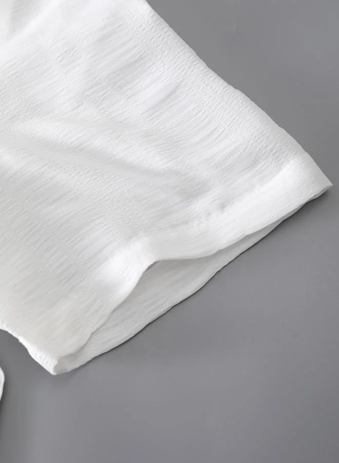Take Two White Men White Short Sleeve Button-Down Shirt for Men | Best Price UAE