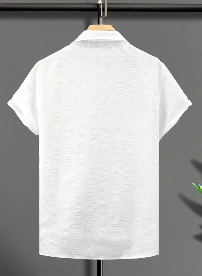 Take Two Men White Short Sleeve Button-Down Shirt